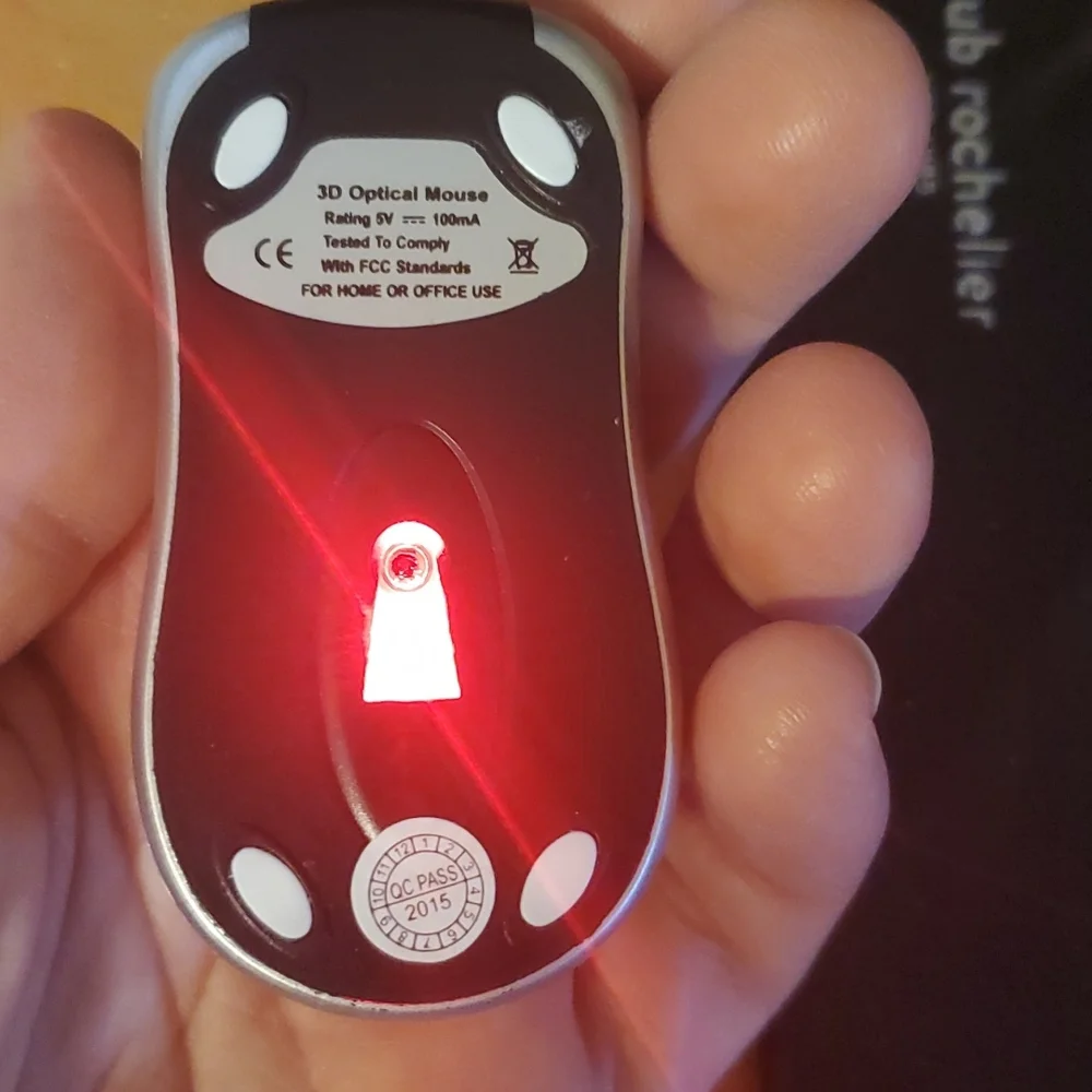Mini 3D Optical Mouse Retractable USB Cord